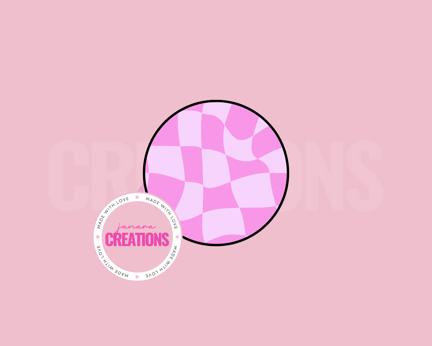 Bright pink checkers
