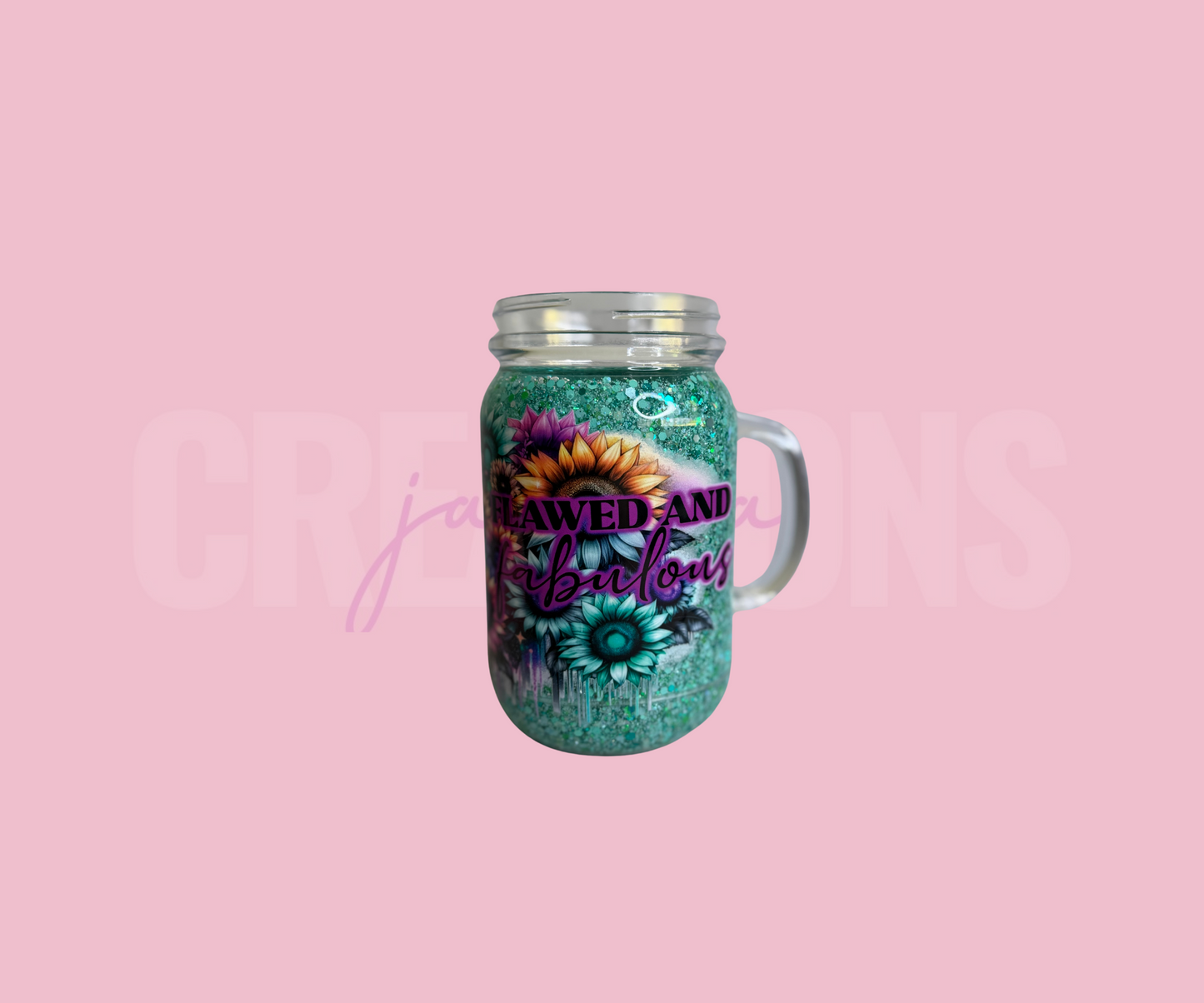 Green Tattoo Girl Mason Jar