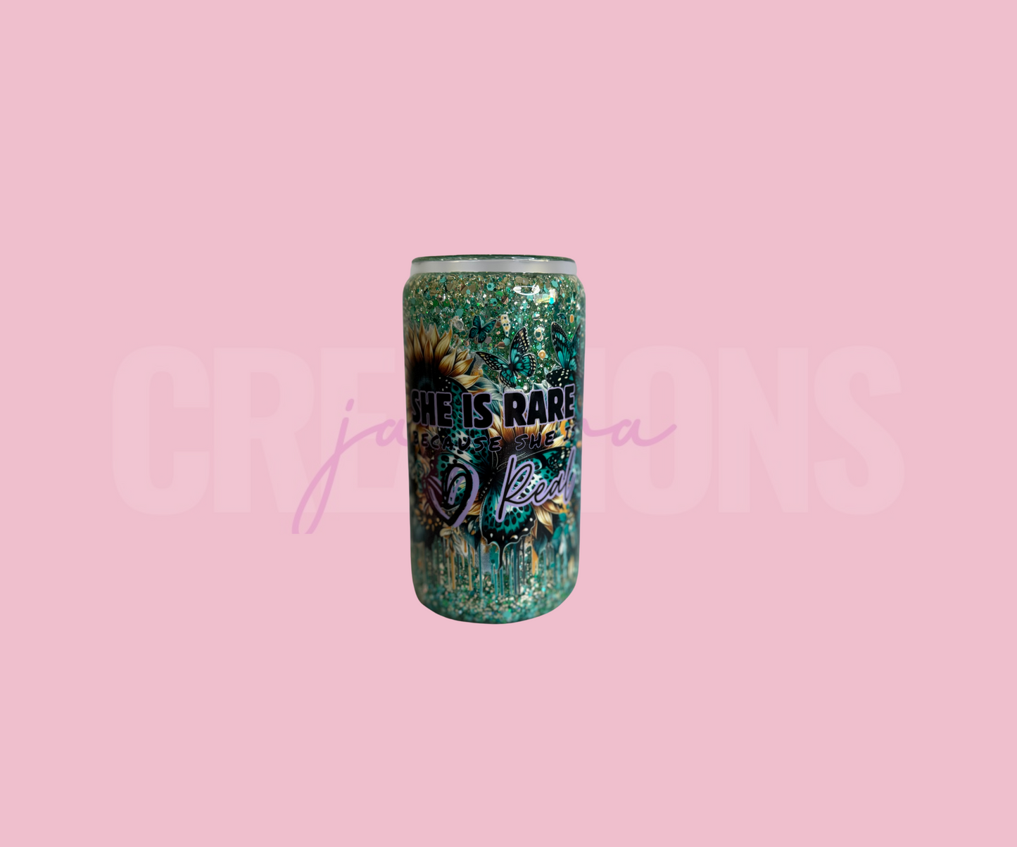 Green Tattoo Girl Glass Snowglobe