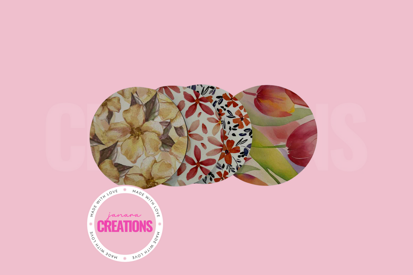 Flower Coasters