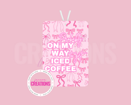Pink bows Iced Coffee