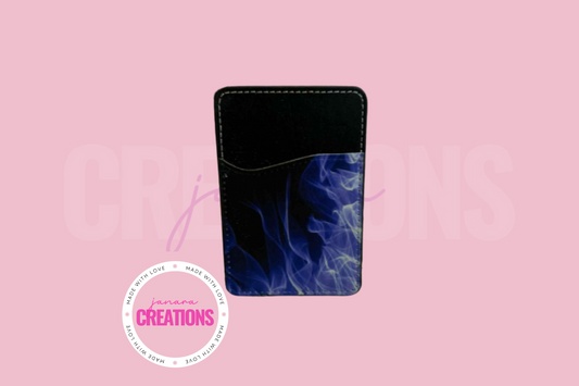 Blue Flame Sticky Card Holder