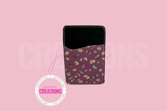 Purple Butterflies Sticky Card Holder